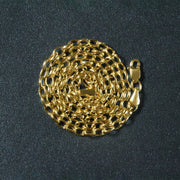Bids.com 3.2mm 14k Yellow Gold Oval Rolo Chain Necklaces