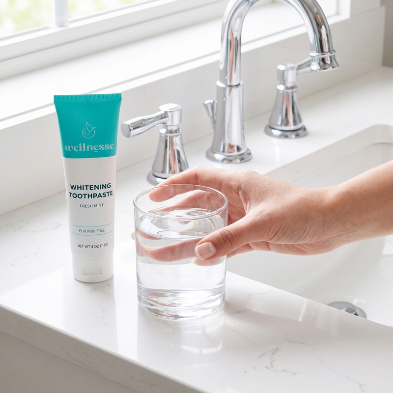 Wellnesse Toothpaste + Concentrated Mouthwash Set bundle Light Gray