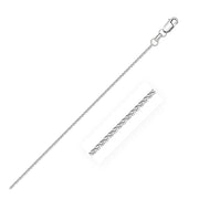 Bids.com 14k White Gold Diamond Cut Round Wheat Chain 1.2mm Necklaces