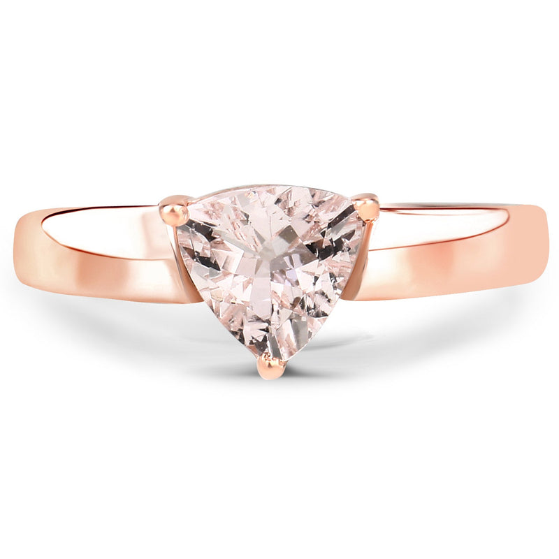 Bids.com 0.90 Carat Genuine Morganite .925 Sterling Silver Ring Rings