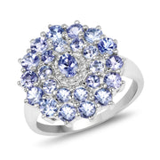 Bids.com 2.27 Carat Genuine Tanzanite .925 Sterling Silver Ring Rings