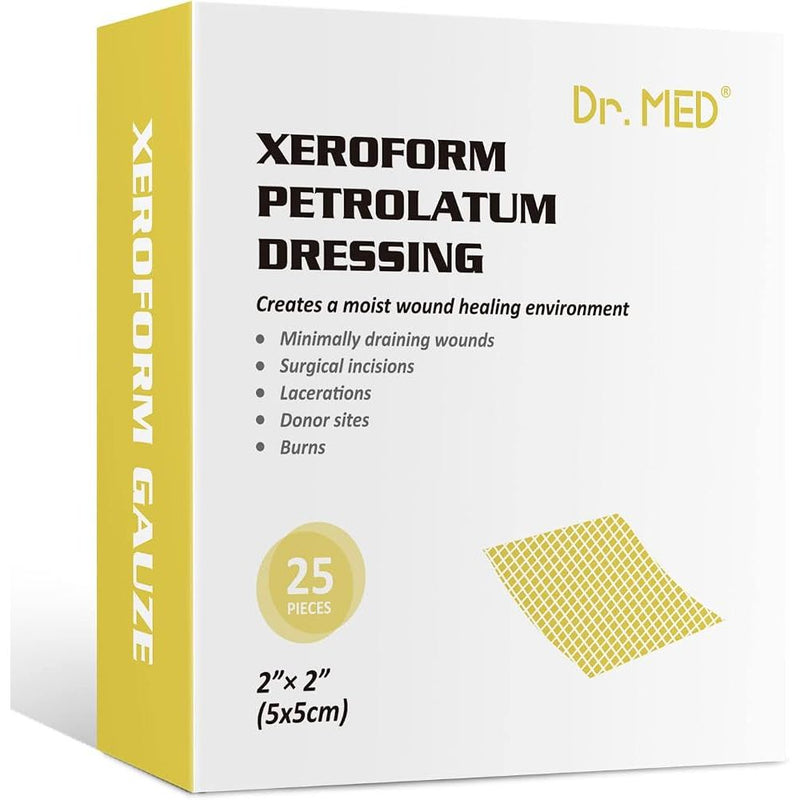 Xeroform Xeroform Petrolatum Gz 2X2 Drs 25 By Kendall Healthcare Medical Tape & Bandages White Smoke
