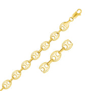 Bids.com 11.0mm 14k Yellow Gold Puffed Mariner Link Bracelet Bracelets