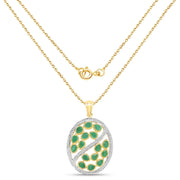 Bids.com 2.24 Carat Genuine Emerald .925 Sterling Silver Pendant Pendants