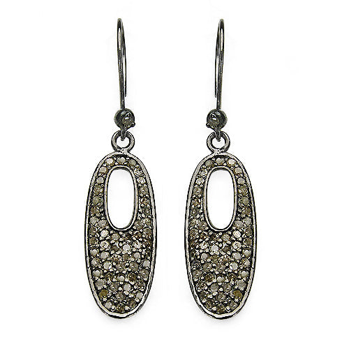 Bids.com 1.20 Carat Genuine Diamond .925 Sterling Silver Earrings Earrings