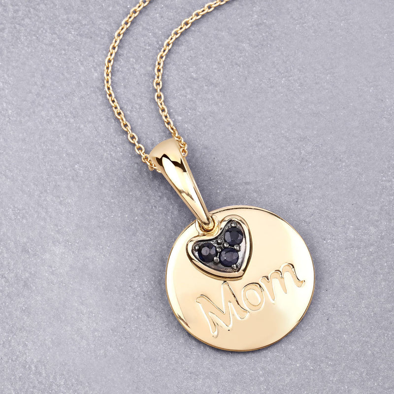 Bids.com 0.20 Carat Genuine Blue Sapphire .925 Sterling Silver Pendant Pendants