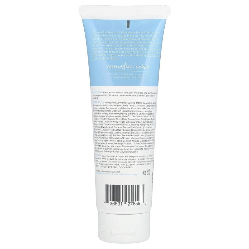 Cosmedica Skincare 2.5% Glycolic Facial Scrub Exfoliants
