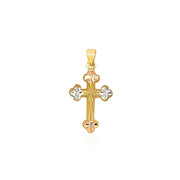 Bids.com 14k Tri Color Gold Cross Pendant Pendants