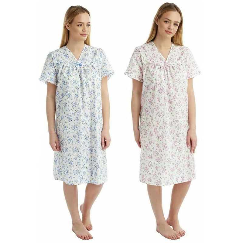 Reeve Women's Extra Small (XS) Floral Print Open-Back Nightgown Nightgowns