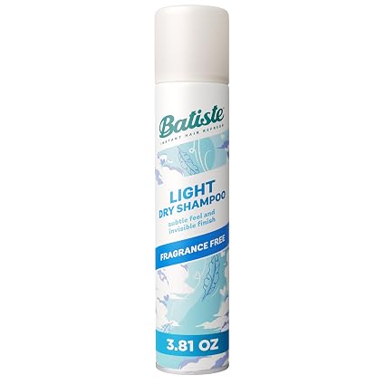 Batiste Batiste Light Dry Shampoo, Fragrance-Free Aerosol Spray (3.81 oz) Hair Styling Products White Smoke