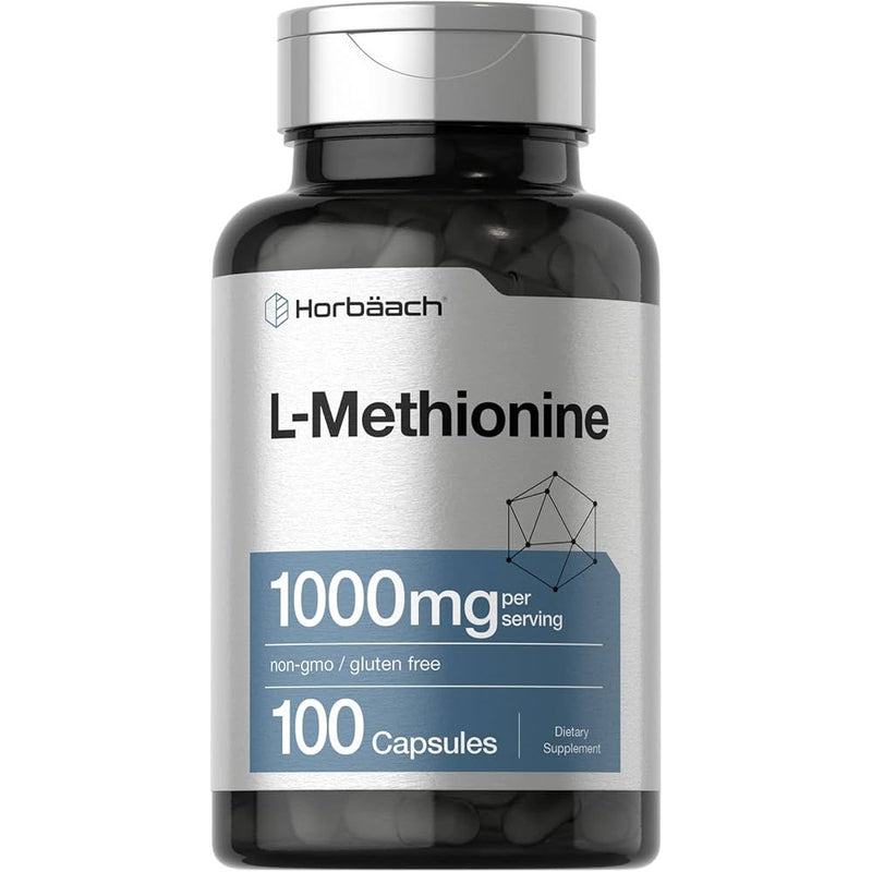 Horbäach Horbäach L-Methionine Powder (USP Grade), 1000 Grams (1 kg) Bulk Supply Science & Laboratory
