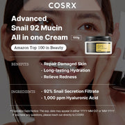 AsiaBeautyMall Cosrx Advanced Snail 92 All in one Cream Moisturizer