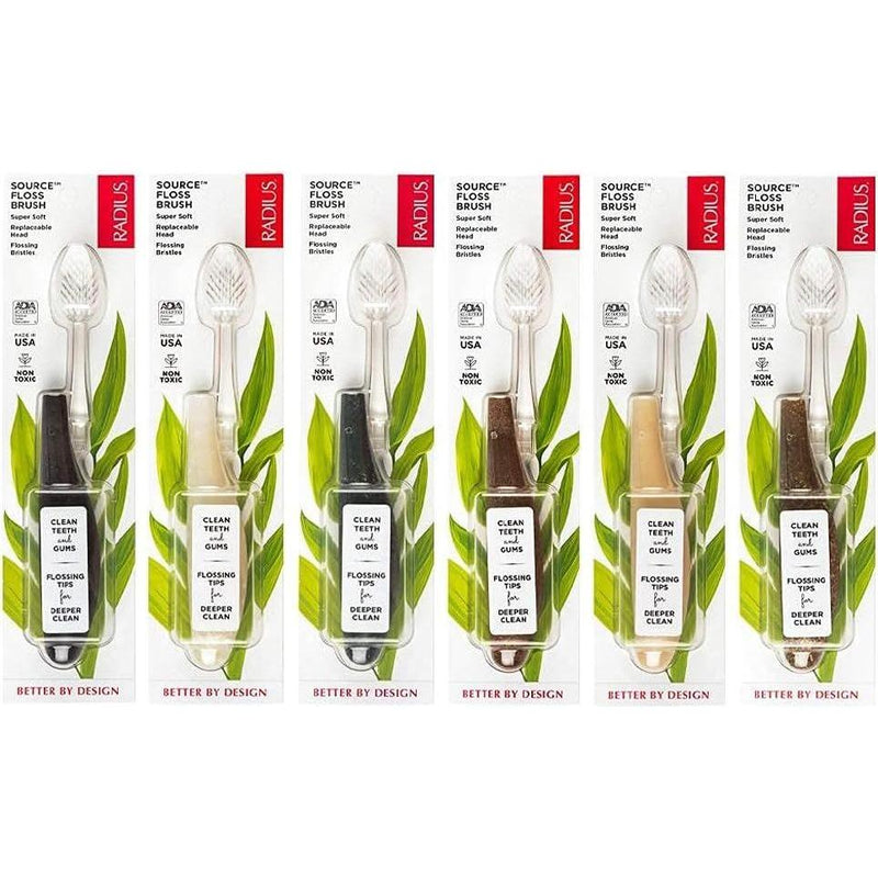 Radius Radius Source Brush Medium Replaceable Head Toothbrush (Assorted Colors) Replaceable Head Toothbrush