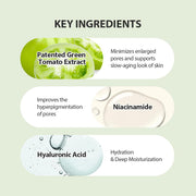 AsiaBeautyMall Sungboon Editor Green Tomato Pore Lifting Ampoule+ Serum White Smoke