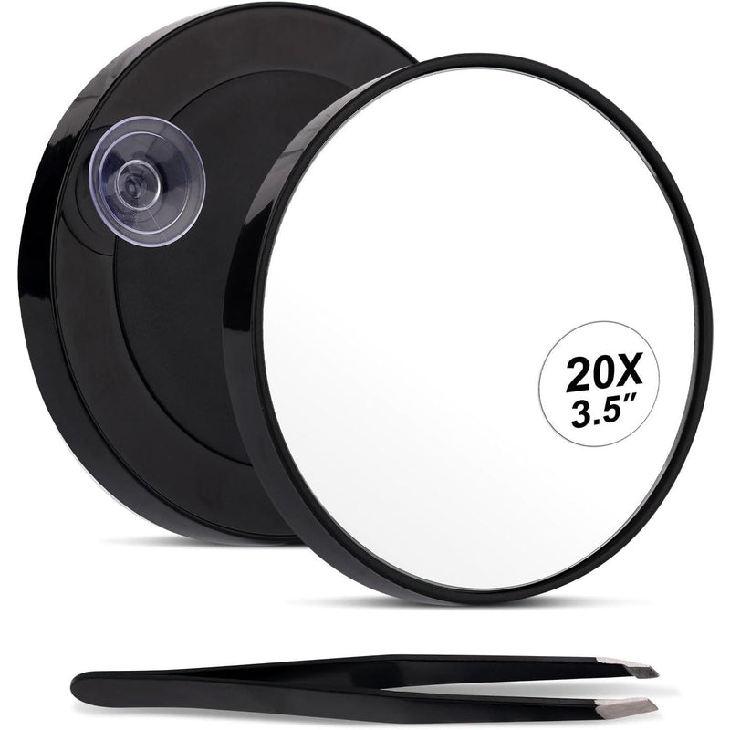 MIYADIVA Suction Cup Travel Mirror 20X Mag. 3.5 Inches Face Mirror
