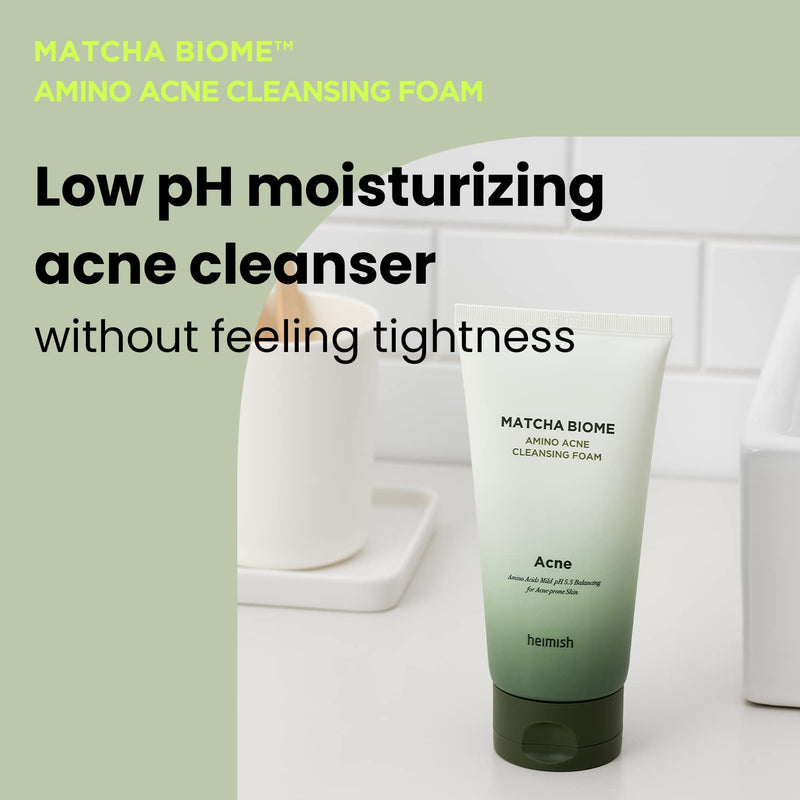AsiaBeautyMall Heimish Matcha Biome Amino Acne Cleansing Foam Face Cleanser