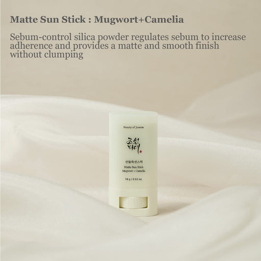 AsiaBeautyMall Beauty of Joseon Matte Sun Stick : Mugwort+Camelia SPF 50+ PA++++ (2-Pack) Sunscreen
