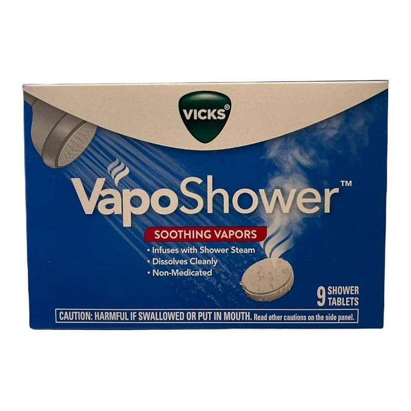 Vicks Vicks VapoShower, Shower Tablet, Shower Bomb, Aromatherapy Vapors, Eucaplytus & Menthol, Soothing Vicks Vapor Steam, 9 ct Home Fragrance