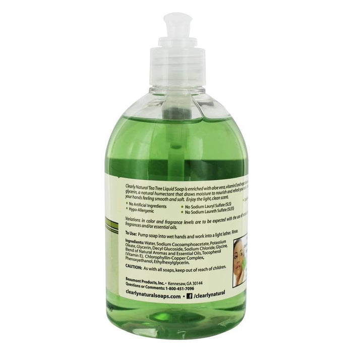 Clearly Natural Essentials Tea Tree Glycerin Hand Liquid Soap 12 oz