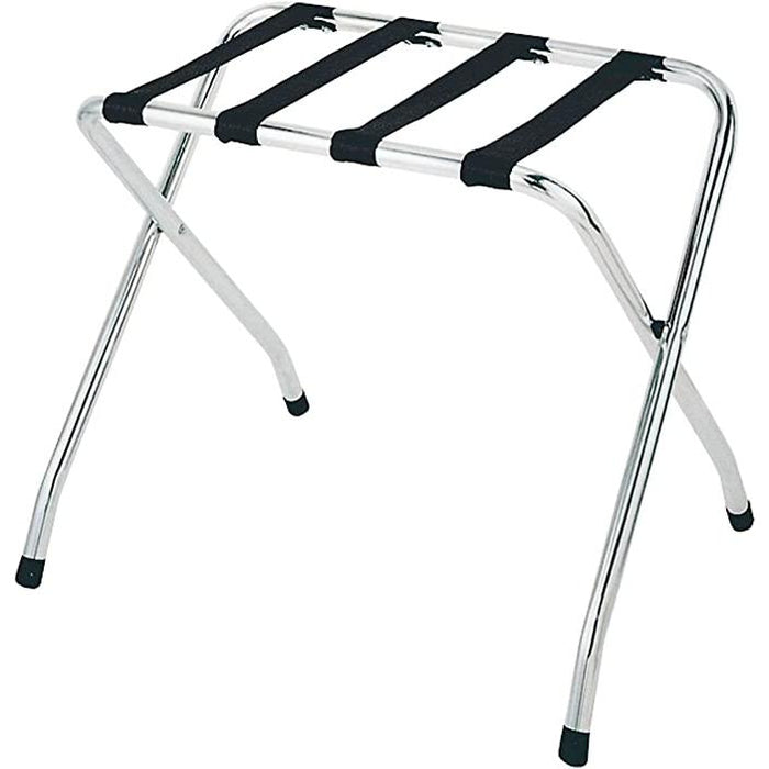 Amenities Depot Folding Stainless Steel Luggage Rack - Chrome - Set Of 2