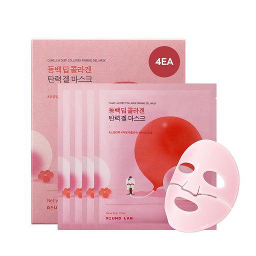 AsiaBeautyMall Round Lab Camellia Deep Collagen Firming Gel Mask Face Mask White Smoke