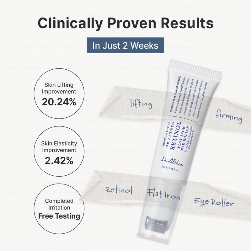 AsiaBeautyMall Dr. Althea Retinol Flat Iron Eye Roller Eye Cream White Smoke