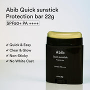 AsiaBeautyMall Abib Quick Sunstick Protection Bar SPF50+ PA++++ Sunscreen