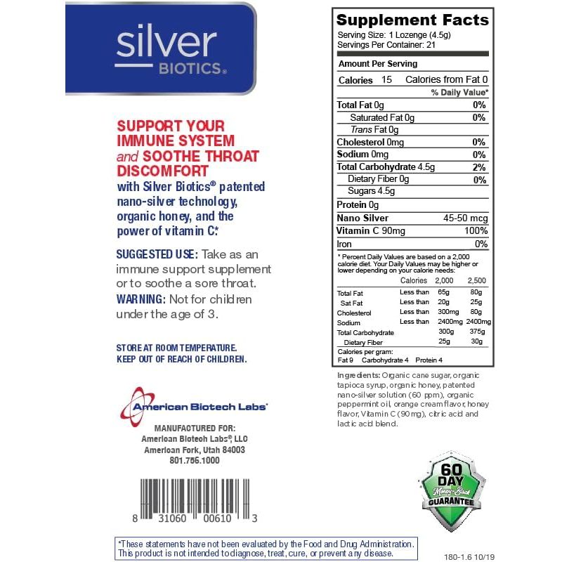Silver Biotics Lozenges