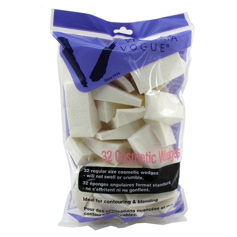 Victoria Vogue Victoria Vogue Cosmetic Wedges 32ct Flat Pk Makeup Sponges
