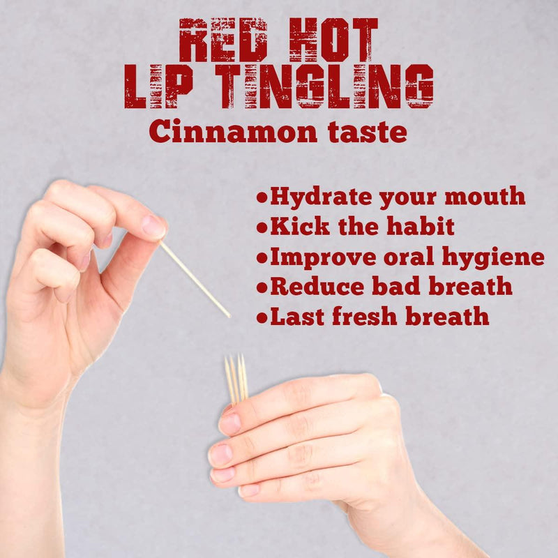 BiteMyWood BiteMyWood 5 Pack qty Flavored Birchwood Toothpicks Ultimate Extreme Hot Cinnamon 60 Picks Total Count Super Infused Flavor Toothpick Beauty & Personal Care - Nasal & Oral Care - Dental Floss & Picks