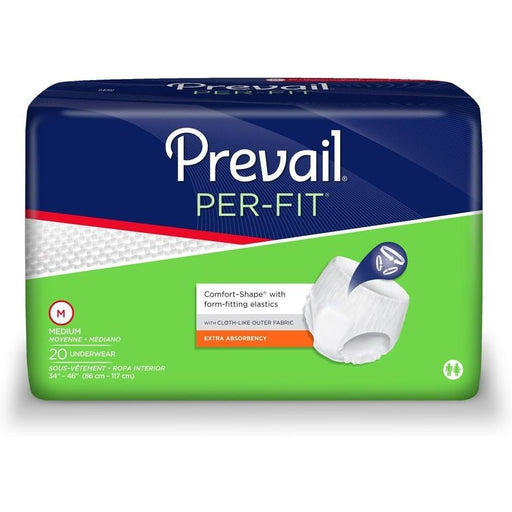 Prevail PREVAIL UNDERWEAR PER-FIT MED Size: 4X20(Box of 4) Diapers