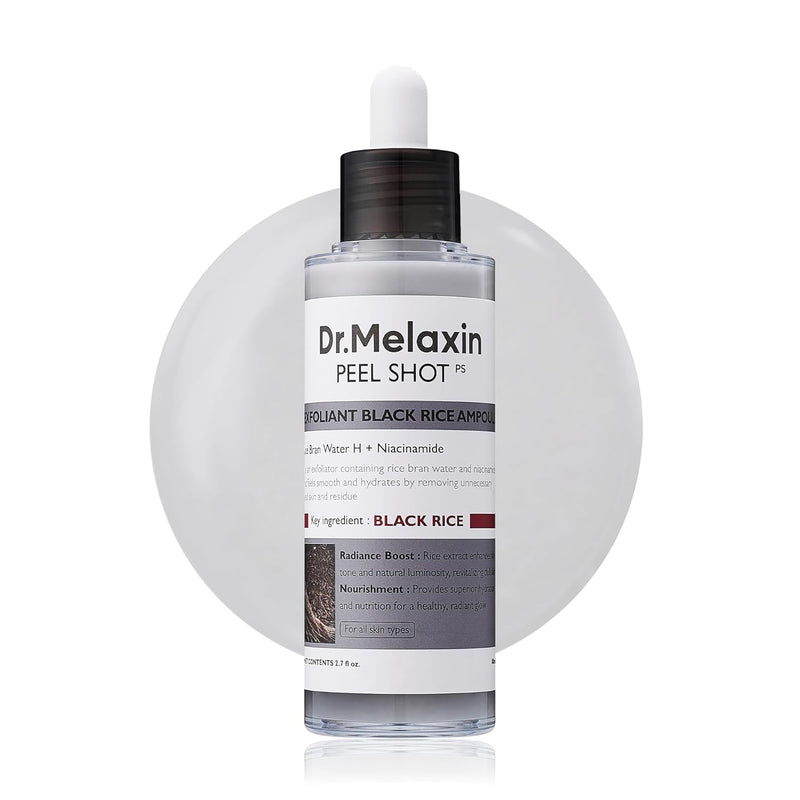 AsiaBeautyMall Dr. Melaxin Peel Shot Exfoliant Black Rice Ampoule Face Cleanser