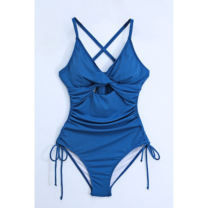 Cutout V-Neck Spaghetti Strap One-Piece Swimwear