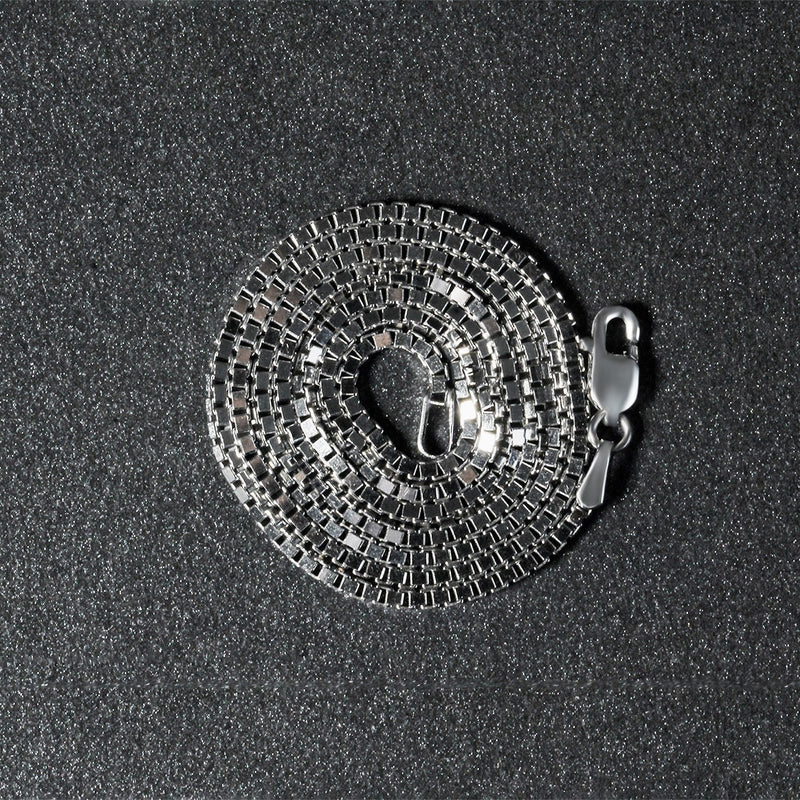 Bids.com 14k White Gold Classic Box Chain 1.4mm Necklaces