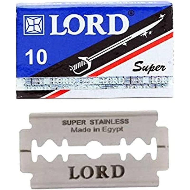 Lord Lord Super Stainless Double Edge Razor Blades, 10 Blades Razor Blades Gray