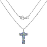 Bids.com 3.32 Carat Genuine Ethiopian Opal and Tanzanite .925 Sterling Silver Pendant Pendants