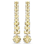 Bids.com 18K White Gold Plated 7.22 Carat Genuine Citrine .925 Sterling Silver Earrings Earrings