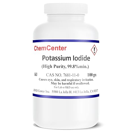 Sigma-Aldrich Potassium Iodide (KI) Powder, 100 Grams Medical Supplies