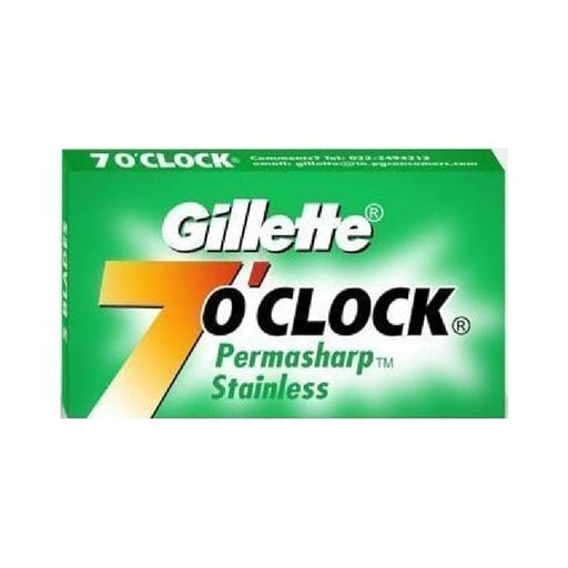 Gillette 7 O'clock Super Stainless Double Edge Razor Blades - 20x5 Pack