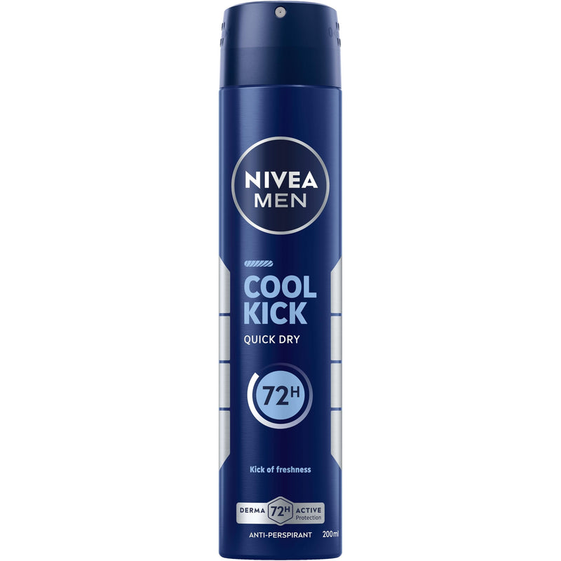 Nivea NIVEA MEN Deodorant Spray for Men Cool Kick Fresh Scent 72h 200ml Deodorant & Anti-Perspirant