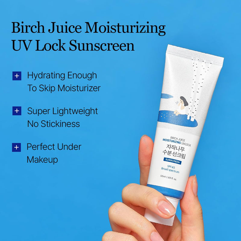 AsiaBeautyMall Round Lab Birch Juice Moisturizing UV Lock Sunscreen Sunscreen Dodger Blue