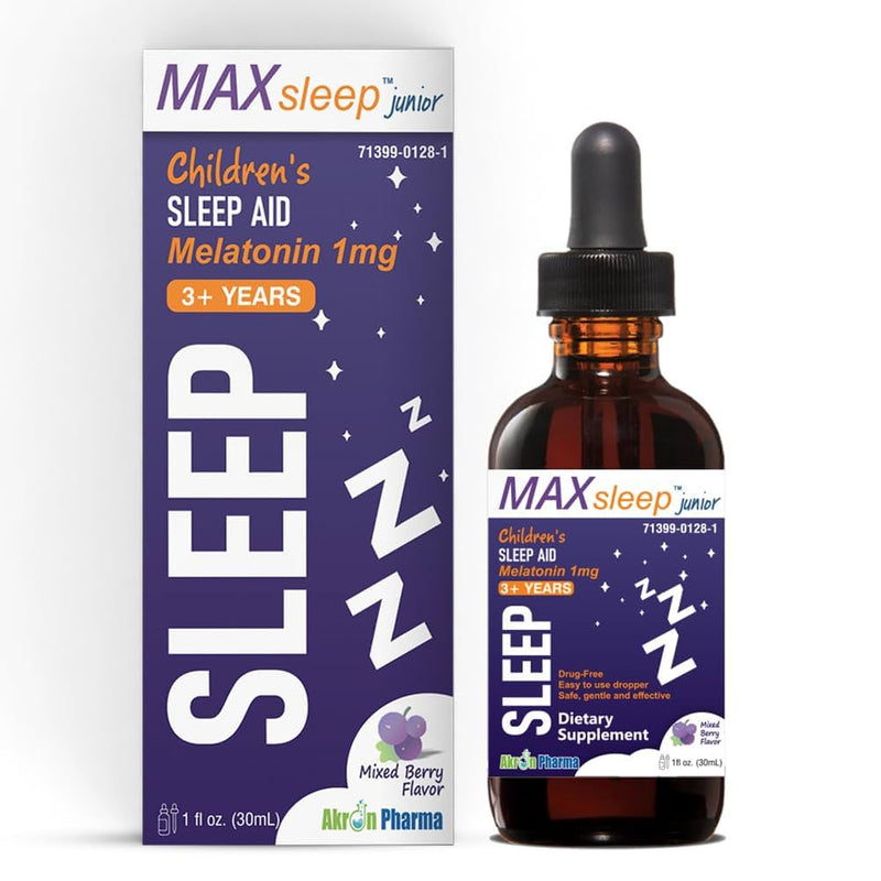 Akron pharma Akron pharma MAX Sleep Junior For Kids - Melatonin Sleep Drops For Sweet Dreams Health & Beauty