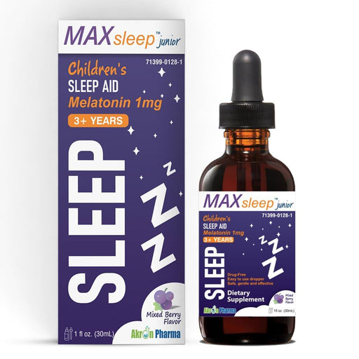 Akron pharma Akron pharma MAX Sleep Junior For Kids - Melatonin Sleep Drops For Sweet Dreams Health & Beauty