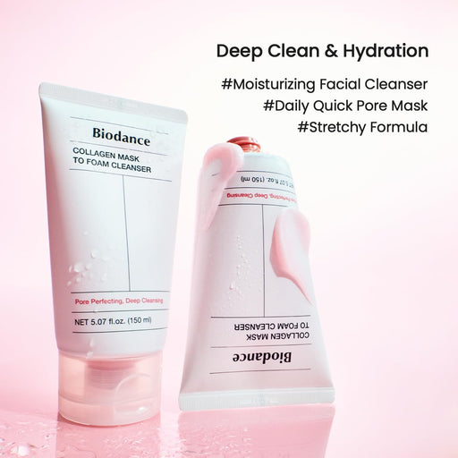 AsiaBeautyMall Biodance Collagen Mask To Foam Cleanser Face Cleanser White Smoke