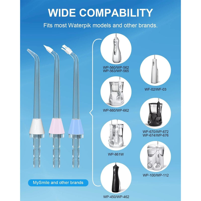 MySmile MySmile® 10 PCS Jet Tips Set | Compatible with OLED Flossers Power Dental Flossers