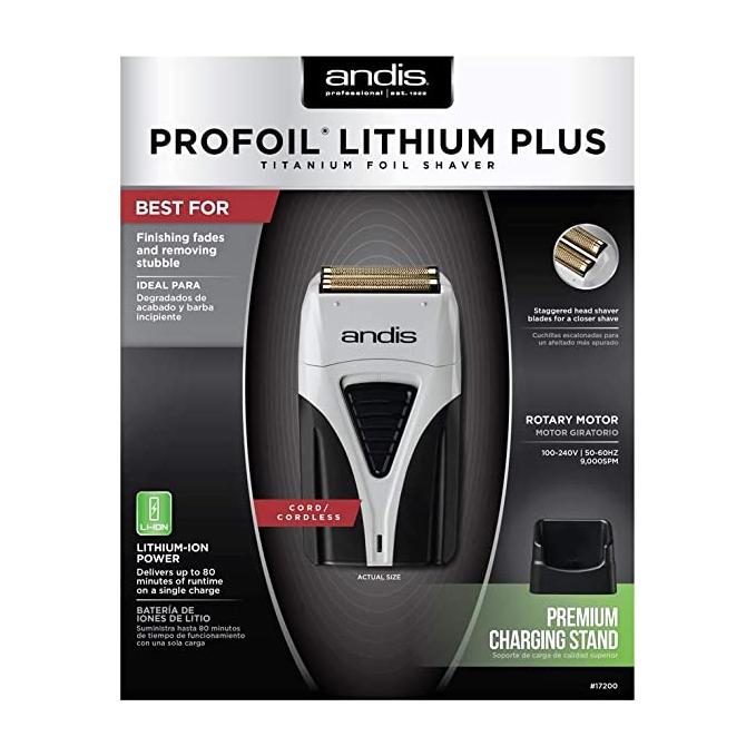 Andis Professional Corded Gtx T-Outliner Trimmer #04775 & Cordless Titanium Foil Shaver Ts-2 #17200 + Fade Brush Combo Set