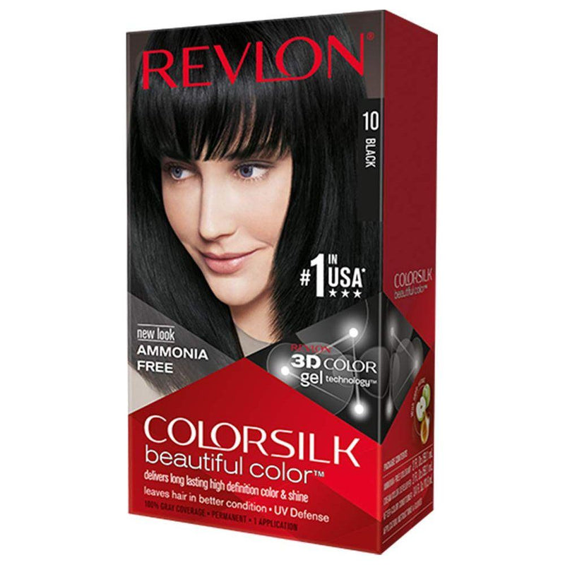 Revlon Revlon - ColorSilk 10 Black Permanent Haircolor 1.00 ct / 2 Oz Permanent Haircolor
