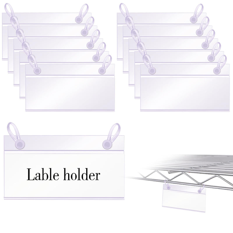 GRADUATE PLASTICS Snap-On Label Holders for Wire Baskets, 1.4 Inch Height, Clear (40 Count) Business & Industrial