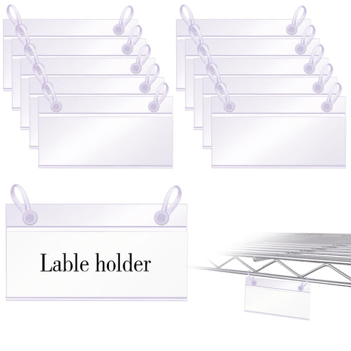 GRADUATE PLASTICS Snap-On Label Holders for Wire Baskets, 1.4 Inch Height, Clear (40 Count) Business & Industrial