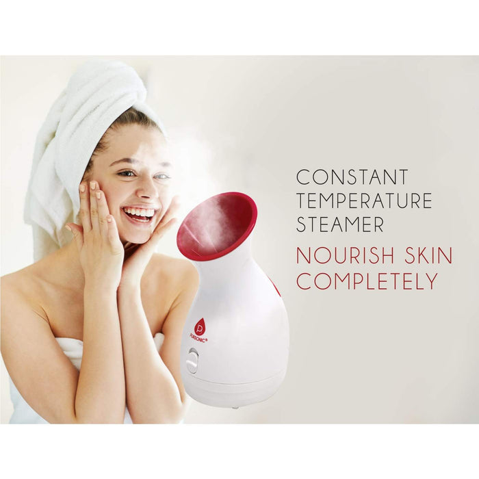 Pursonic Facial Steamer Hot Mist Moisturizing Spa: Nourish Skin Completely Extract Blackheads, Unclog Pores, Relieve Acne and Sunburn, Rejuvenate and Hydrate Your Skin for a Youthful Complexion